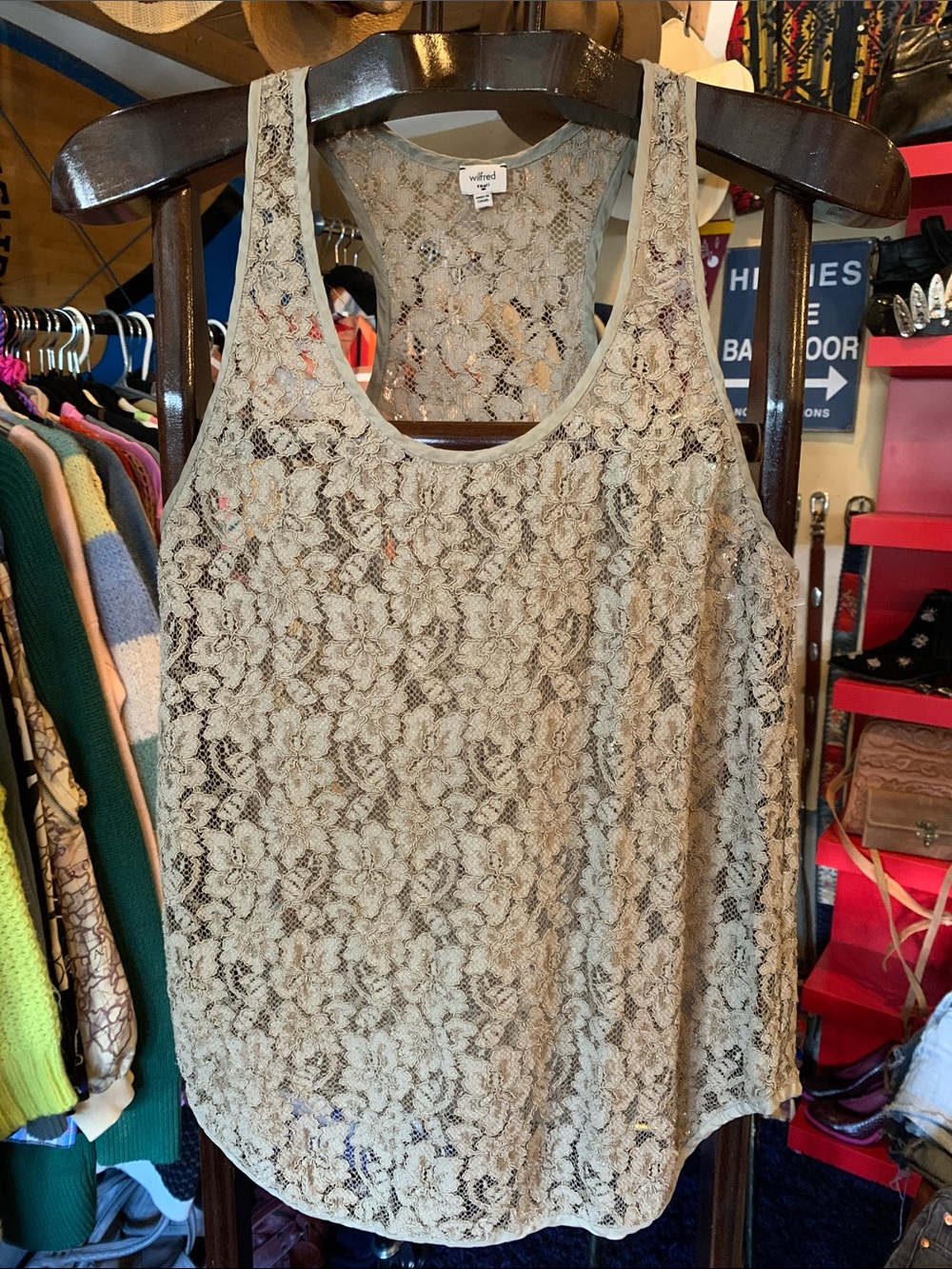 Wilfred Cream Lace Racerback Camisole